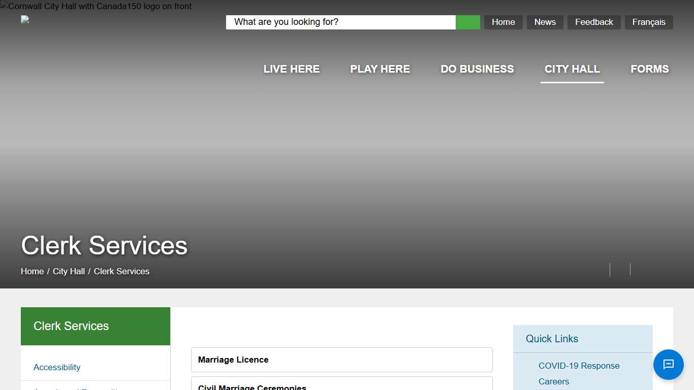 Clerk Services - City of Cornwall